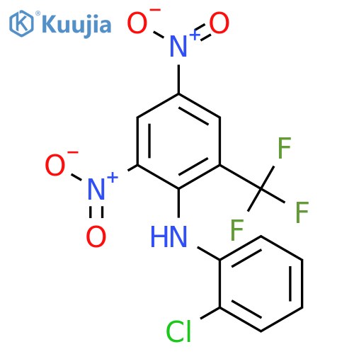 BENZENAMINE, N-(2-CHLOROPHENYL)-2,4-DINITRO-6-(TRIFLUOROMETHYL)- structure