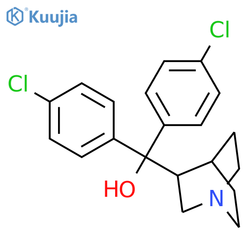 1-azabicyclo[2.2.2]oct-3-yl[bis(4-chlorophenyl)]methanol structure