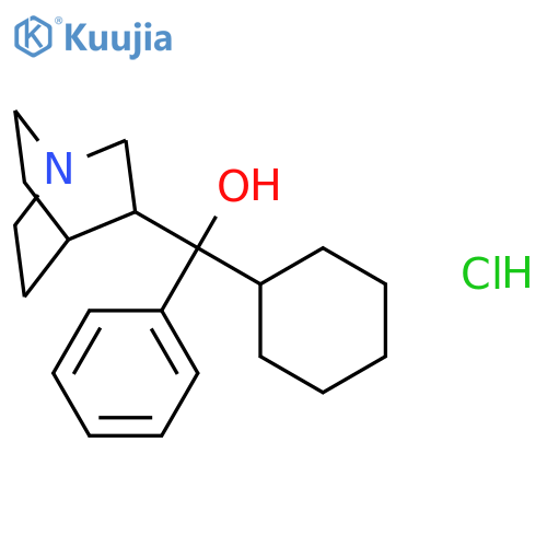 1-azabicyclo[2.2.2]oct-3-yl(cyclohexyl)phenylmethanol hydrochloride structure