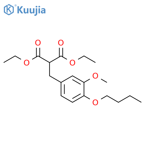 Propanedioic acid, [(4-butoxy-3-methoxyphenyl)methyl]-, diethyl ester structure