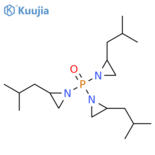 1-bis[2-(2-methylpropyl)aziridin-1-yl]phosphoryl-2-(2-methylpropyl)aziridine structure