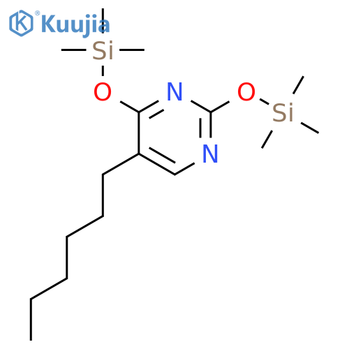 Pyrimidine, 5-hexyl-2,4-bis[(trimethylsilyl)oxy]- structure
