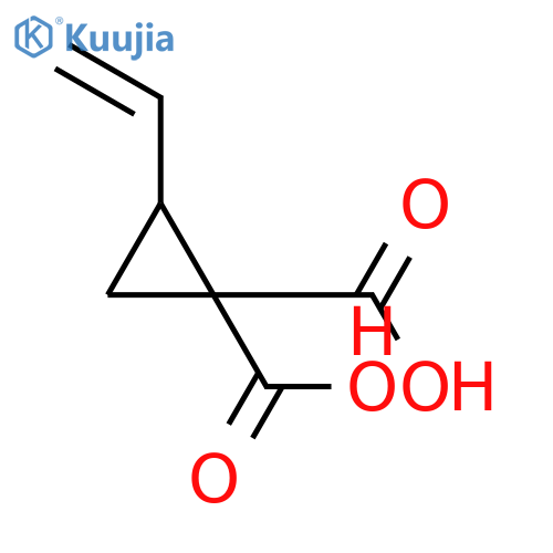 2-ethenylcyclopropane-1,1-dicarboxylic Acid structure