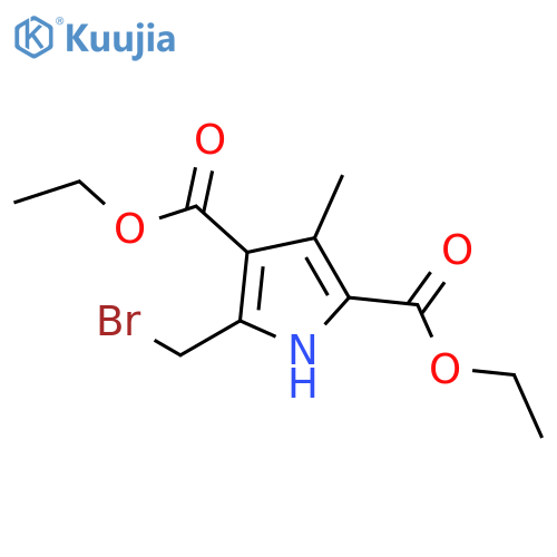 2,4-diethyl 5-(bromomethyl)-3-methyl-1H-pyrrole-2,4-dicarboxylate structure