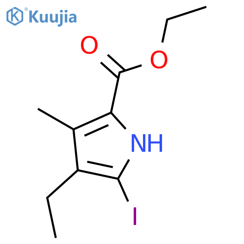 1H-PYRROLE-2-CARBOXYLIC ACID, 4-ETHYL-5-IODO-3-METHYL-, ETHYL ESTER structure