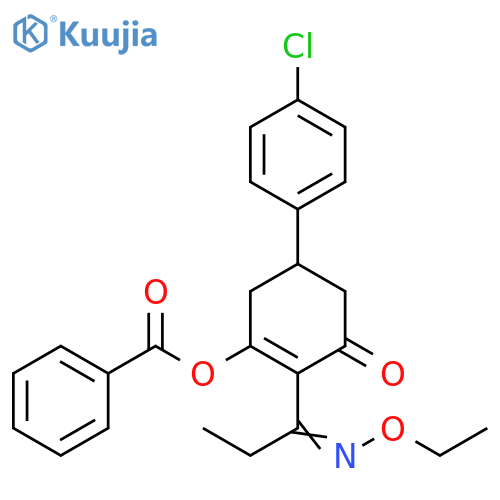 2-Cyclohexen-1-one,3-(benzoyloxy)-5-(4-chlorophenyl)-2-[1-(ethoxyimino)propyl]- structure