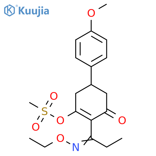 2-Cyclohexen-1-one,2-[1-(ethoxyimino)propyl]-5-(4-methoxyphenyl)-3-[(methylsulfonyl)oxy]- structure