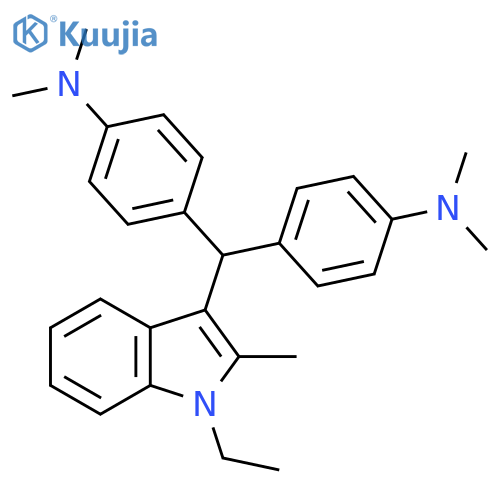 Benzenamine, 4,4'-[(1-ethyl-2-methyl-1H-indol-3-yl)methylene]bis[N,N-dimethyl- structure