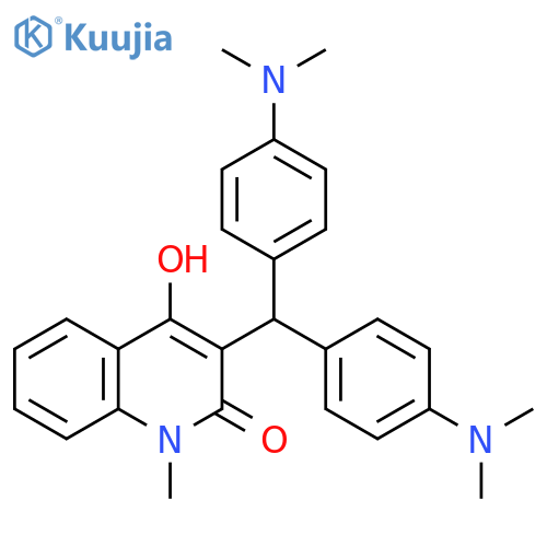 2(1H)-Quinolinone,3-[bis[4-(dimethylamino)phenyl]methyl]-4-hydroxy-1-methyl- structure