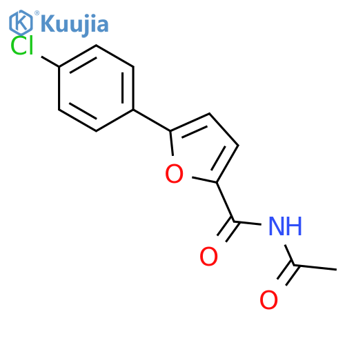 2-Furancarboxamide, N-acetyl-5-(4-chlorophenyl)- structure