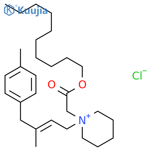 1-[2-(decyloxy)-2-oxoethyl]-1-[(2E)-3-methyl-4-(4-methylphenyl)but-2-en-1-yl]piperidinium chloride structure