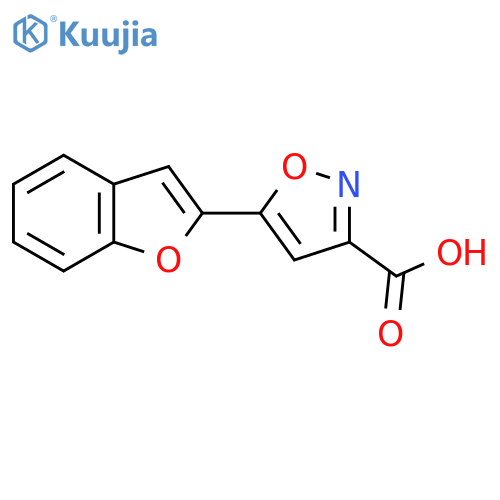 5-(1-benzofuran-2-yl)-1,2-oxazole-3-carboxylic acid structure