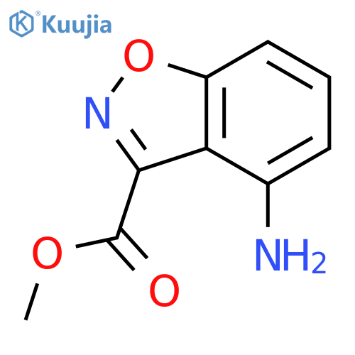 1,2-Benzisoxazole-3-carboxylicacid,4-amino-,methylester(9CI) structure