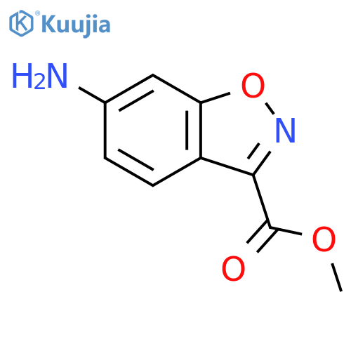 1,2-Benzisoxazole-3-carboxylicacid,6-amino-,methylester(9CI) structure