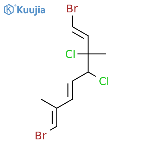 (1Z,3E,5R,6R,7E)-1,8-dibromo-5,6-dichloro-2,6-dimethyl-octa-1,3,7-triene structure