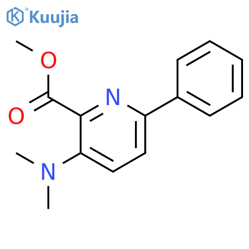 2-Pyridinecarboxylic acid, 3-(dimethylamino)-6-phenyl-, methyl ester structure