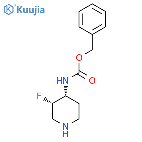 Benzyl ((3S,4R)-3-Fluoropiperidin-4-yl)carbamate structure