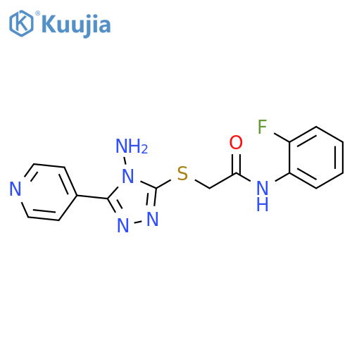 2-{4-amino-5-(pyridin-4-yl)-4H-1,2,4-triazol-3-ylsulfanyl}-N-(2-fluorophenyl)acetamide structure