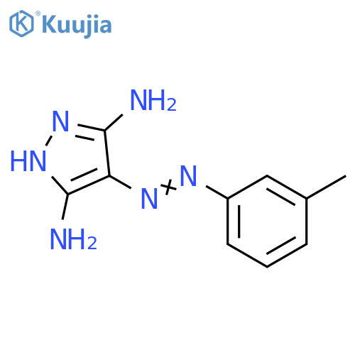 1H-Pyrazole-3,5-diamine, 4-[(3-methylphenyl)azo]- structure