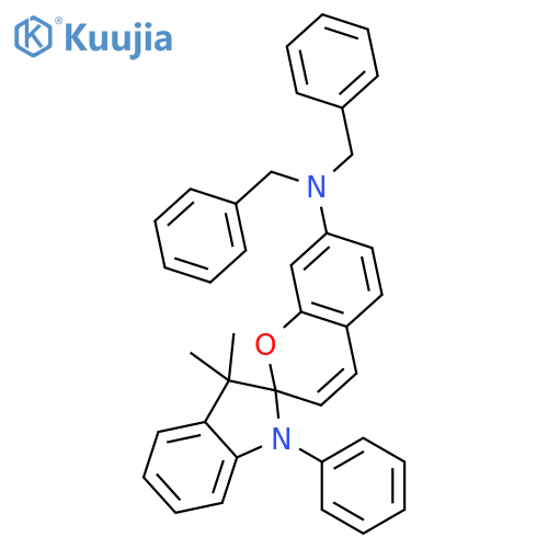 Spiro[2H-1-benzopyran-2,2'-[2H]indol]-7-amine,1',3'-dihydro-3',3'-dimethyl-1'-phenyl-N,N-bis(phenylmethyl)- structure