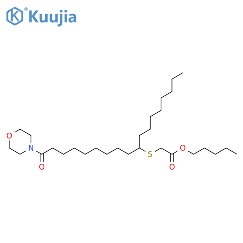 ACETIC ACID, [[10-(4-MORPHOLINYL)-1-OCTYL-10-OXODECYL]THIO]-, PENTYL ESTER structure