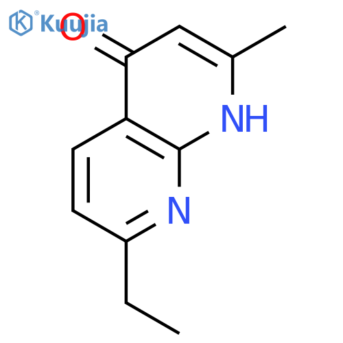 1,8-Naphthyridin-4(1H)-one, 7-ethyl-2-methyl- structure