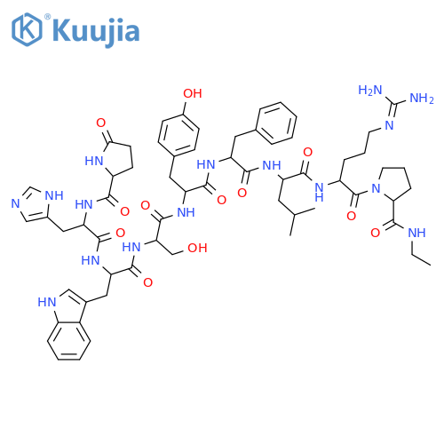 1-9-Luteinizinghormone-releasing factor (swine), 6-D-phenylalanine-9-(N-ethyl-L-prolinamide)-(9CI) structure