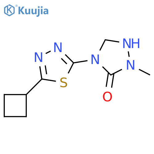 1,2,4-Triazolidin-3-one, 4-(5-cyclobutyl-1,3,4-thiadiazol-2-yl)-2-methyl- structure