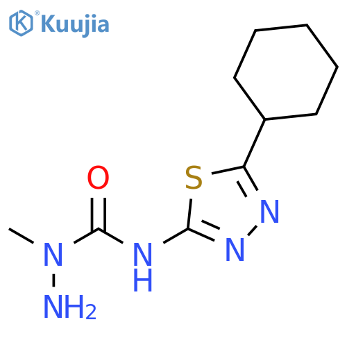 Hydrazinecarboxamide, N-(5-cyclohexyl-1,3,4-thiadiazol-2-yl)-1-methyl- structure