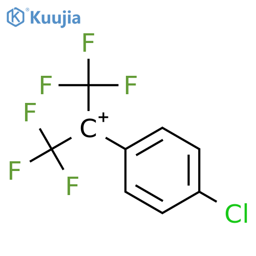 Ethylium, 1-(4-chlorophenyl)-2,2,2-trifluoro-1-(trifluoromethyl)- structure