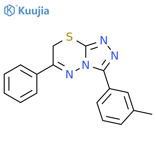 3-(3-methylphenyl)-6-phenyl-7H-[1,2,4]triazolo[3,4-b][1,3,4]thiadiazine structure