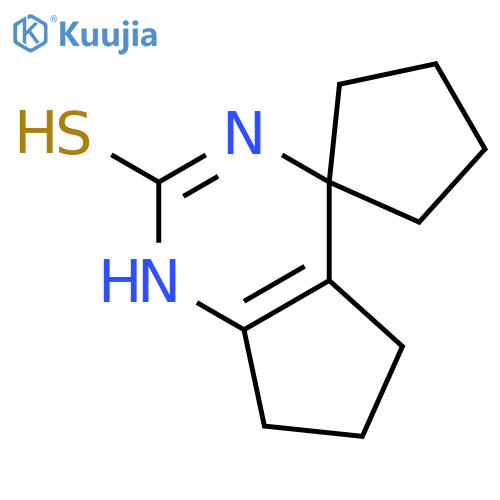 1',5',6',7'-Tetrahydrospirocyclopentane-1,4'-cyclopentadpyrimidine-2'-thiol structure
