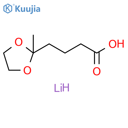 1,3-Dioxolane-2-butanoic acid, 2-methyl-, lithium salt (1:1) structure