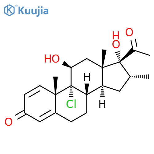 (11b,16a)-9-Chloro-11,17-dihydroxy-16-methyl-pregna-1,4-diene-3,20-dione (Mometasone Impurity M) structure