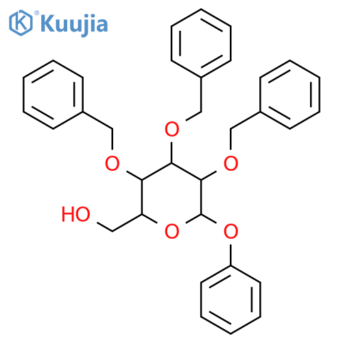 α-D-Glucopyranoside, phenyl 2,3,4-tris-O-(phenylmethyl)- structure