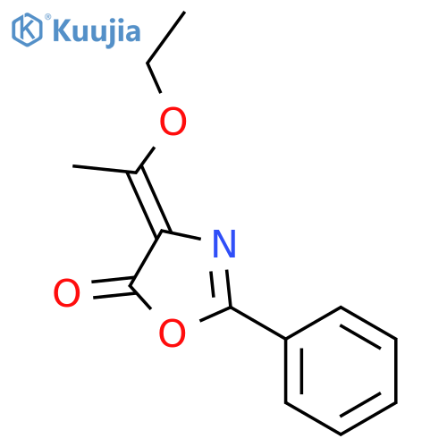 5(4H)-Oxazolone, 4-(1-ethoxyethylidene)-2-phenyl-, (4E)- structure