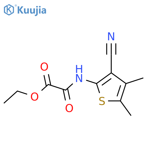 ethyl [(3-cyano-4,5-dimethylthiophen-2-yl)amino](oxo)acetate structure