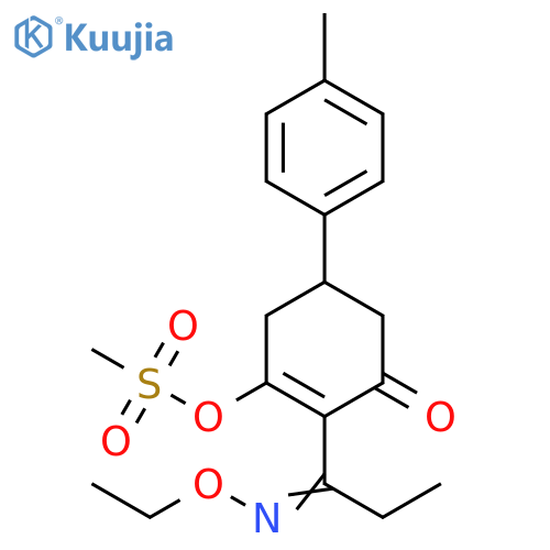 2-Cyclohexen-1-one,2-[1-(ethoxyimino)propyl]-5-(4-methylphenyl)-3-[(methylsulfonyl)oxy]- structure