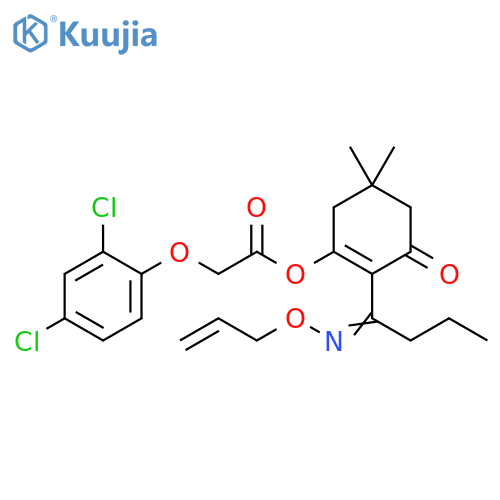 Acetic acid, (2,4-dichlorophenoxy)-,5,5-dimethyl-3-oxo-2-[1-[(2-propenyloxy)imino]butyl]-1-cyclohexen-1-ylester structure