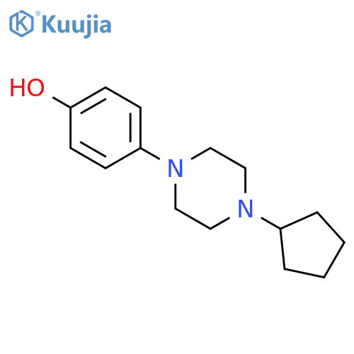 Phenol, 4-(4-cyclopentyl-1-piperazinyl)- structure