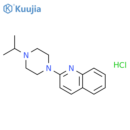 QUINOLINE, 2-[4-(1-METHYLETHYL)-1-PIPERAZINYL]-, HYDROCHLORIDE structure