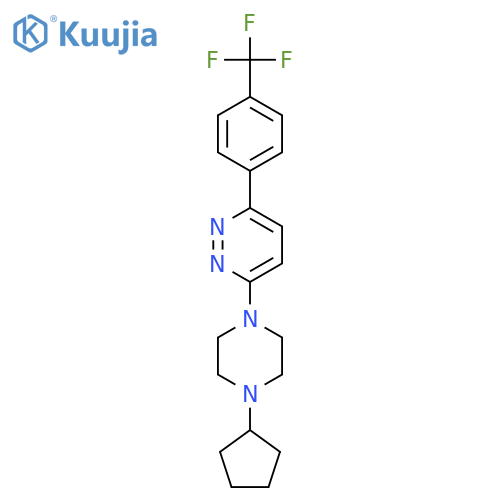 Pyridazine, 3-(4-cyclopentyl-1-piperazinyl)-6-[4-(trifluoromethyl)phenyl]- structure
