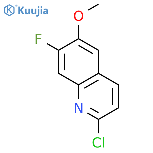 2-chloro-7-fluoro-6-methoxyquinoline structure