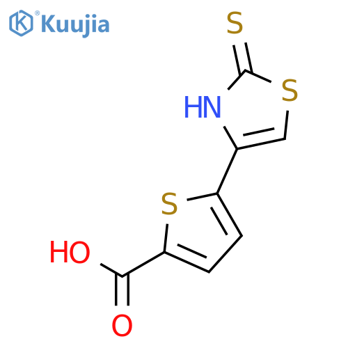 2-THIOPHENECARBOXYLIC ACID, 5-(2,3-DIHYDRO-2-THIOXO-4-THIAZOLYL)- structure