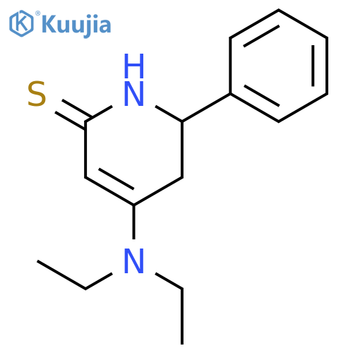 2(1H)-PYRIDINETHIONE, 4-(DIETHYLAMINO)-5,6-DIHYDRO-6-PHENYL- structure