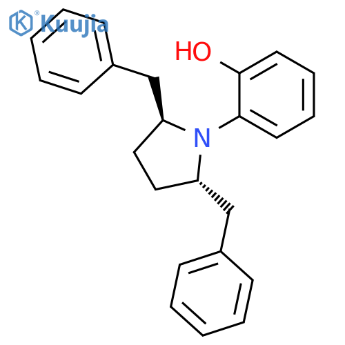 Phenol, 2-[(2S,5S)-2,5-bis(phenylmethyl)-1-pyrrolidinyl]- structure
