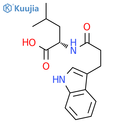 L-Leucine, N-[3-(1H-indol-3-yl)-1-oxopropyl]- structure