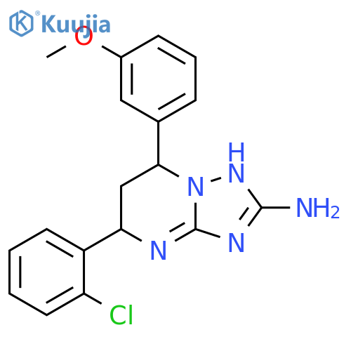 5-(2-chlorophenyl)-7-(3-methoxyphenyl)-4,5,6,7-tetrahydro[1,2,4]triazolo[1,5-a]pyrimidin-2-amine structure