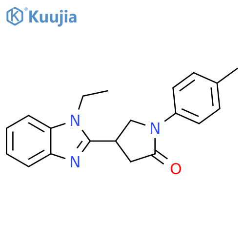 4-(1-ethyl-1H-1,3-benzodiazol-2-yl)-1-(4-methylphenyl)pyrrolidin-2-one structure