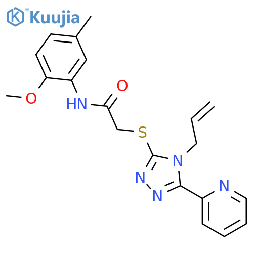 <br>2-((4-Allyl-5-(pyridin-2-yl)-4H-1,2,4-triazol-3-yl)thio)-N-(2-methoxy-5-met hylphenyl)acetamide structure
